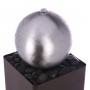 SELF-CONTAINED METAL ORB FOUNTAIN WITH RIVER STONES 