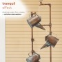 RUSTIC METAL WATER SPOUT AND WATERING CANS FOUNTAIN